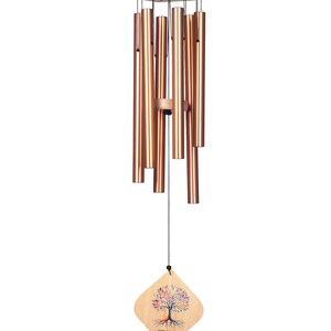 Rose Gold Wind Chimes: 33 Inch Tuned Metal Balcony Decor