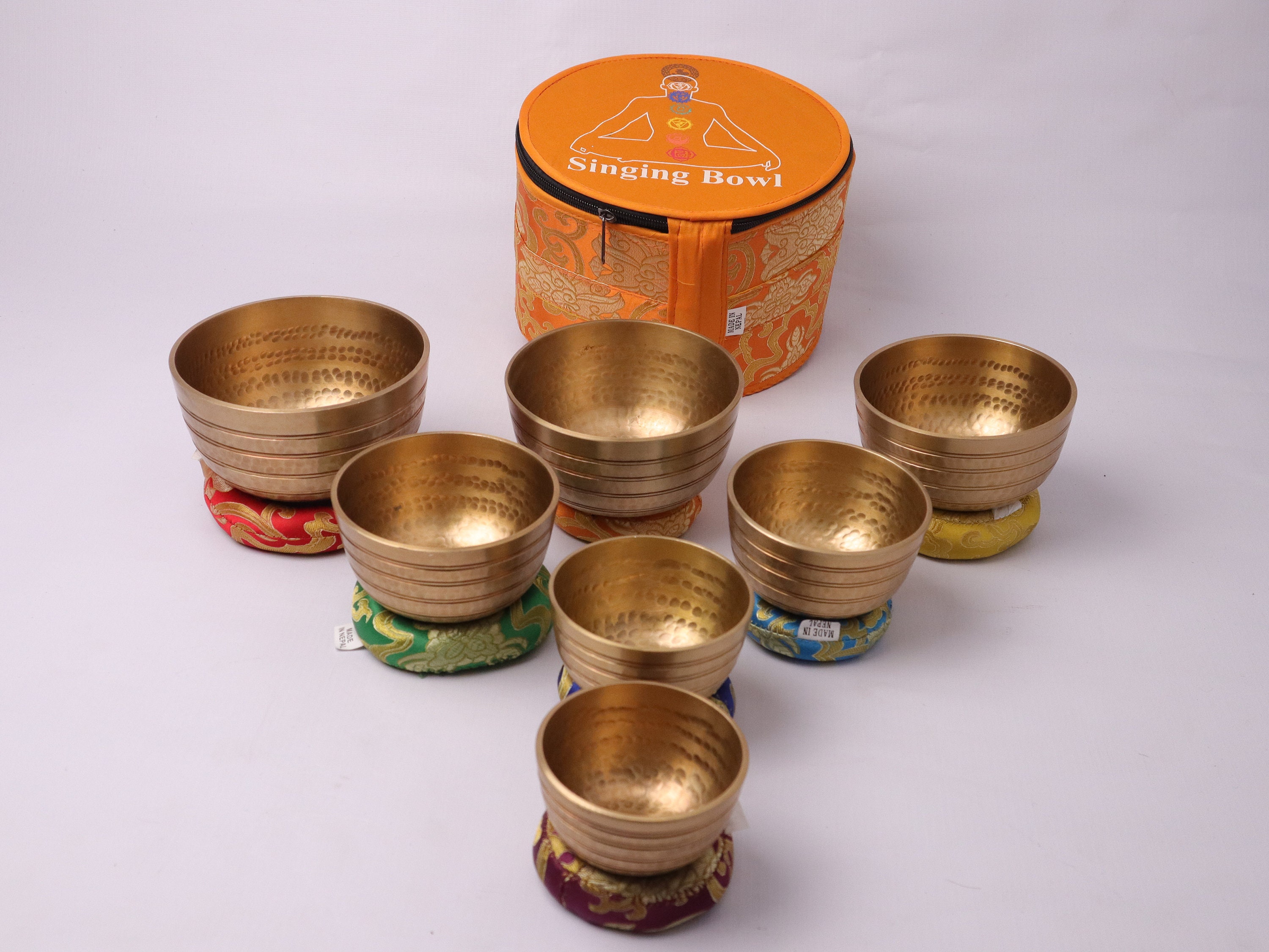 Handbeaten 7 Set Singing Bowl From Nepal Sound Healing Bowl for
