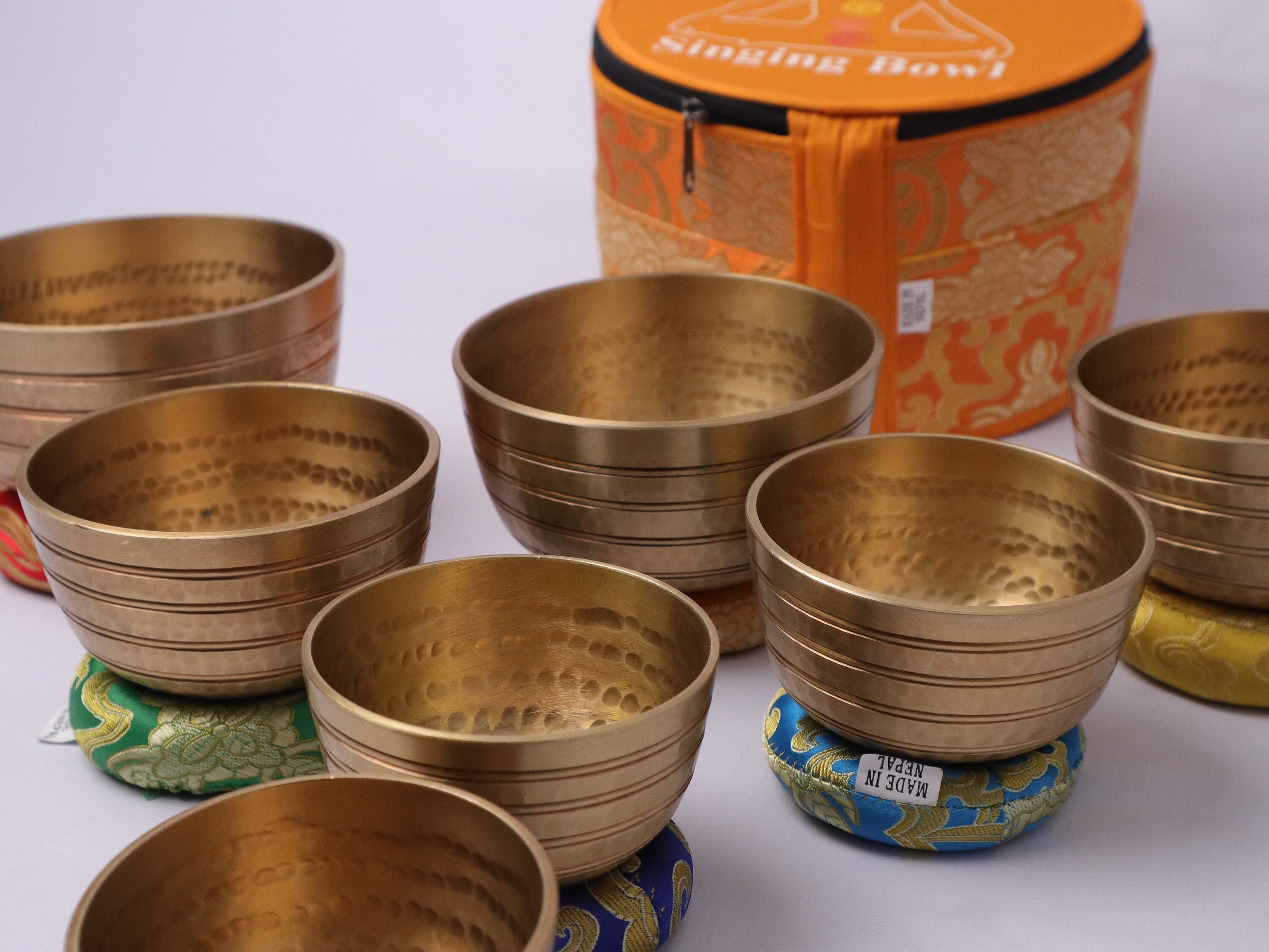 Handbeaten 7 Set Singing Bowl From Nepal Sound Healing Bowl for