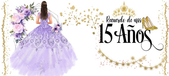 JPG Editable Quinceanera Template PASTEL LILAC Dress - New for 11 Oz Cups -  Etsy