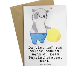 Grußkarte Physiotherapeut mit Herz - Geschenk, Einladungskarte, Klappkarte, Jubiläum, Hochzeitskarte, Rente, Geburtstagskarte, Danke,