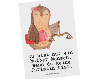 Postkarte Juristin mit Herz - Geschenk, Arbeitskollege, Jura Studium, Grußkarte, Master of laws, Anwaltskanzlei, Geschenkkarte, Waage,