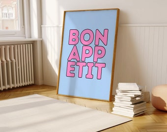 Bon Appetit Kitchen Print: Modern Kitchen Wall Art