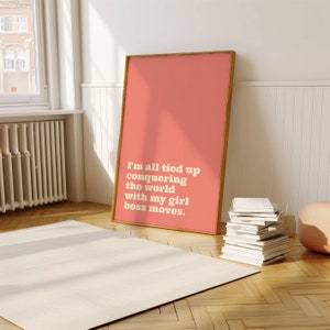 Girl boss poster, feminist, positive, wall art
