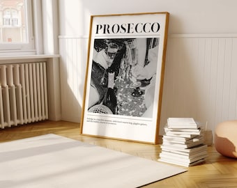 Prosecco print, Prosecco wall art