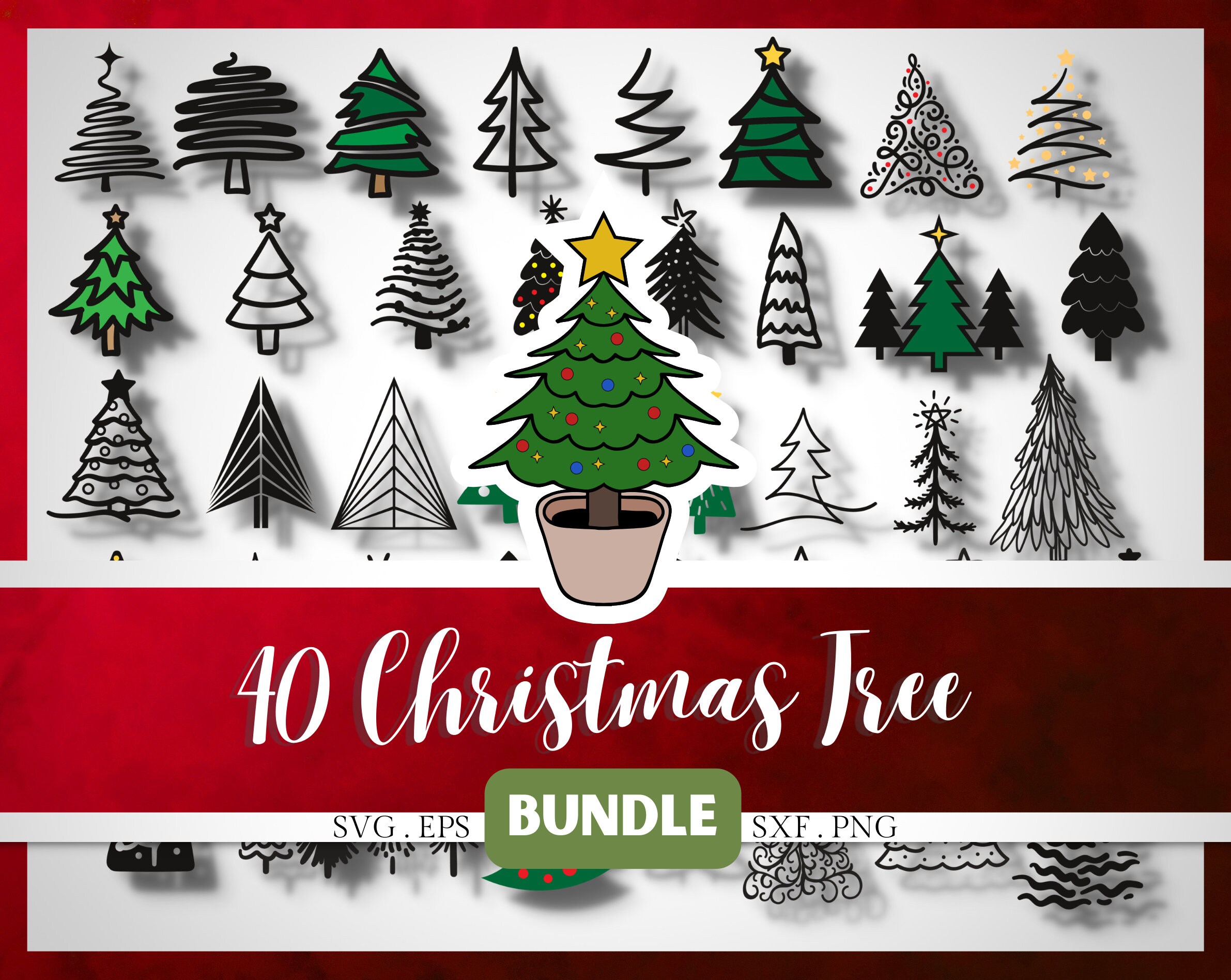 Christmas Svg Bundle Christmas Tree Svg Christmas - Etsy