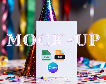 Card Mockup | 5x7 Greeting Card Mockup | Invitation Mock-Up | 5x7 Blank Card Mockup | Digital PSD PNG
