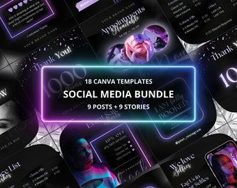 Canva Social Media Templates Bundle, Engaging Instagram Posts & Stories, Digital Marketing Kit, Trendy Content Design, Instagram Bundle Kit