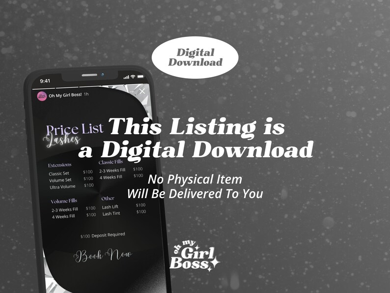 Price List Template DIY Lash Price List Flyer Template Hair Price list Canva Template Printable Pricing Guide Sheet Nails Price list