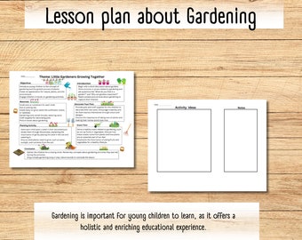 Gardening lesson plan for children