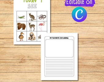 editable zoo field trip forms and activities