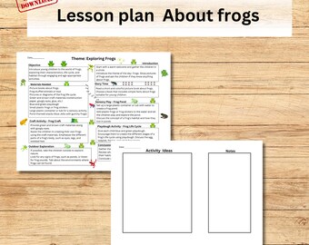 Frog lesson plan for children
