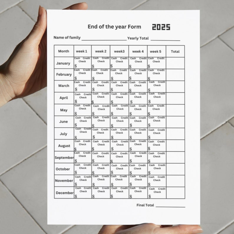 Childcare Yearly Payment Record 2023,2024 and 2025 Etsy