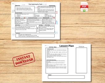 Dental health lesson plan  for ages 2-5 years old