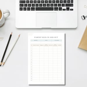 Sign In Sheet | Daycare Sign In Sheet | Sign In and Out Form | Daycare Forms | Sign In Form | Sign In and Sign Out Sheet | Attendance Sheet