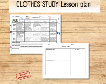 Clothes study lesson plan