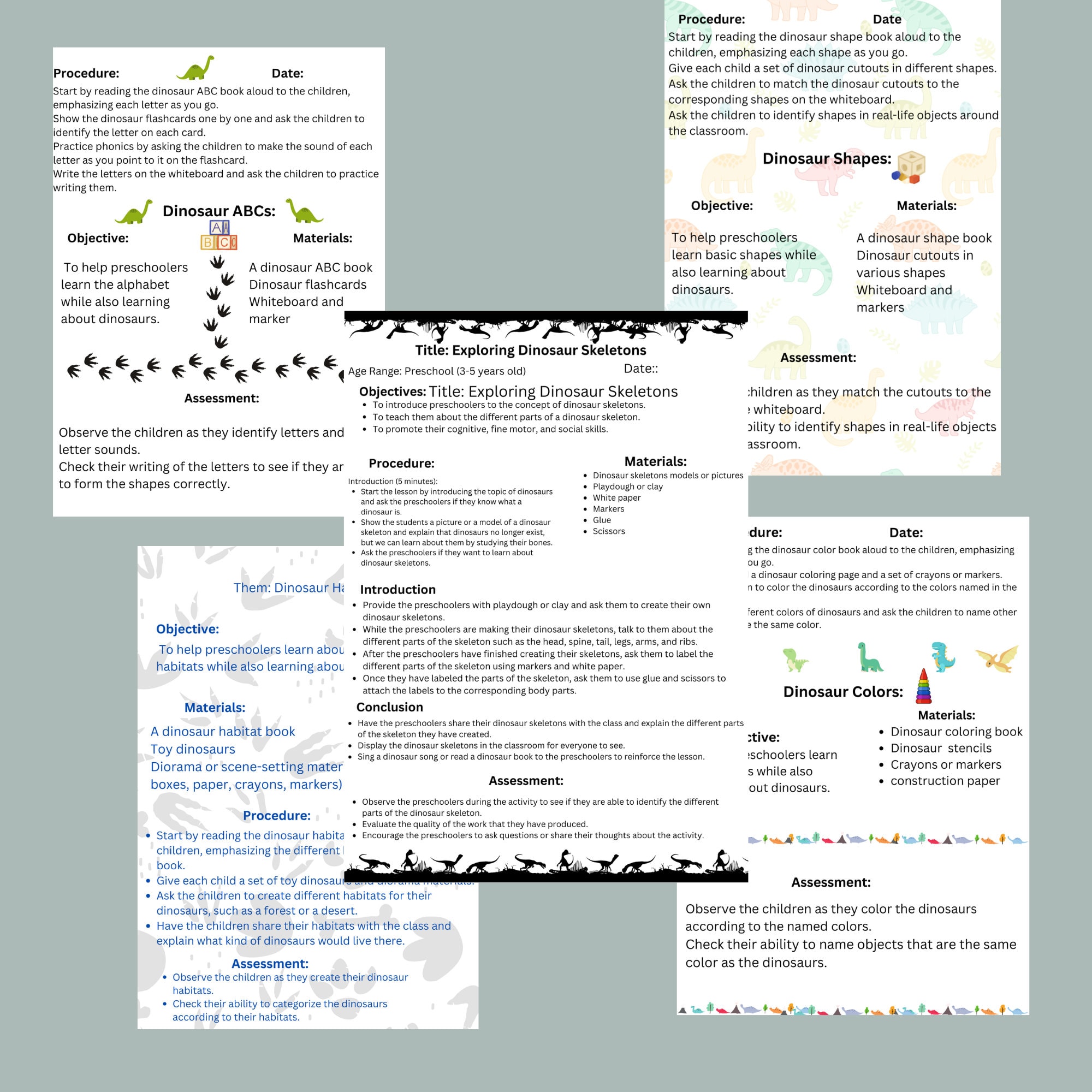 5-dinosaur-theme-lesson-plan-printable-worksheets-toddler-preschool