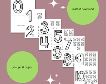 Counting Bears Printable Centers, morning work, small group, kindergarten, Preschool Math Activity, Preschool Math Worksheet, Counting Bears