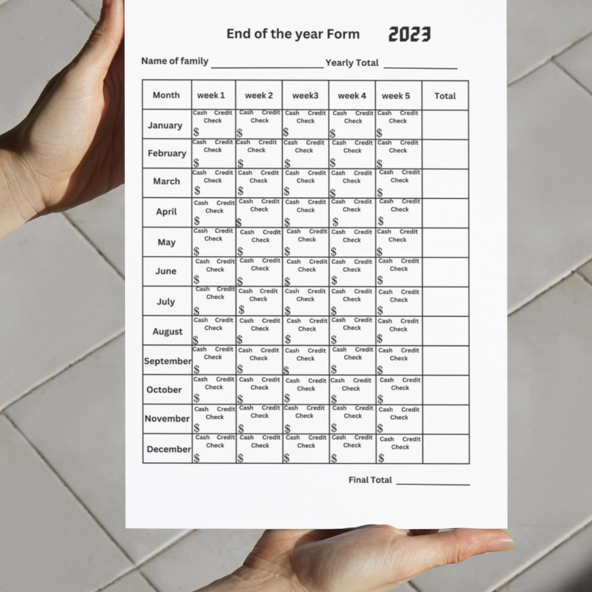 Childcare Yearly Payment Record 2023,2025 and 2025 Etsy