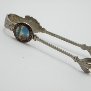 Vintage Sterling Silver Niagara Falls Sugar Tongs Heavy c1960