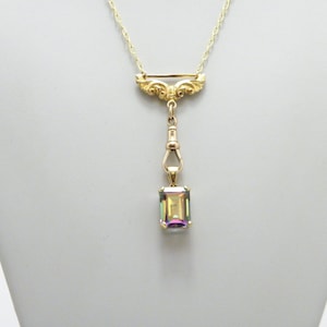Custom 9ct Heavy Gold Antique Nouveau Charm Necklace 20 Inch with Albert Swivel