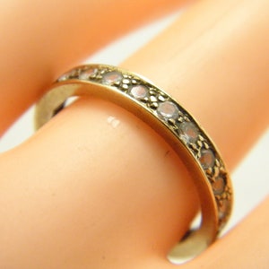 Antique 15ct Rose Gold Spinel Full Eternity Ring Band Size N 1/2 (US Size 7) c1880