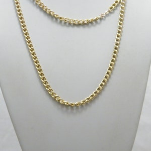 Vintage 9ct Gold Massive Cuban Curb Chain Necklace 43 Inch 6mm Wide 22g