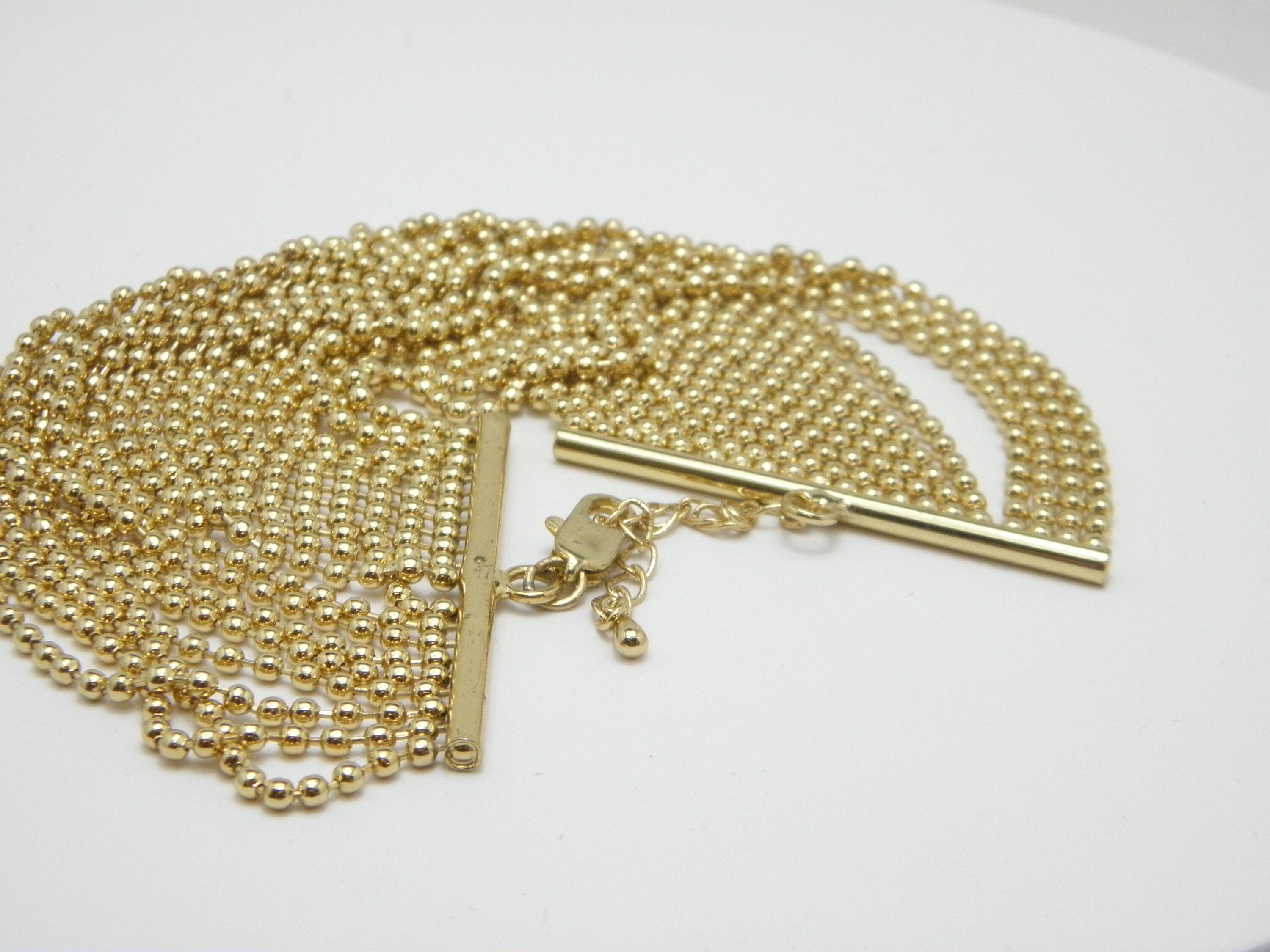 ヴィンテージ 9カラット ゴールド 19ストランド ポップコーン ラップ