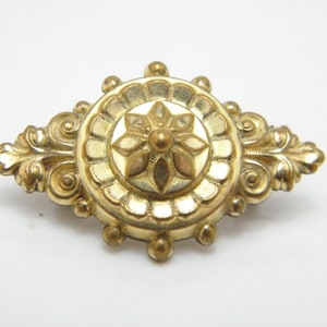 Antique 9ct Gold Etruscan Target Brooch Pin c1870 High Quality Colonial