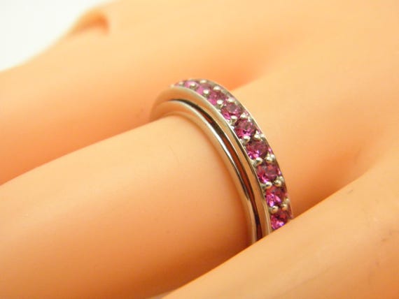 Custom Sterling Silver Ruby Spinner Fidget Ring B… - image 4