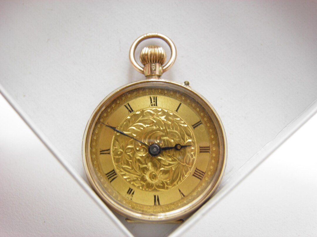 Antique 9ct Gold Stockwell Open Face Pocketwatch Fob Watch C1900