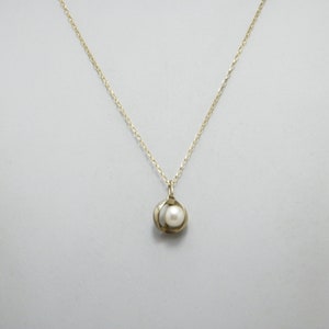 Antique 8ct Gold Pearl Pendant Necklace 18 Inch Belcher Chain Art Deco German
