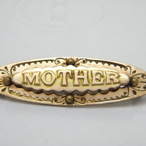 Antique 9ct Gold Ft MOTHER Brooch Pin c1900 Superb Quality