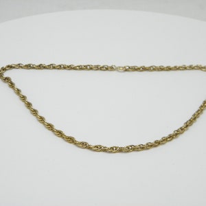Antique 9ct Gold Heavy Rope Twist Chain Necklace Choker 12 Inch 2mm Wide 5g
