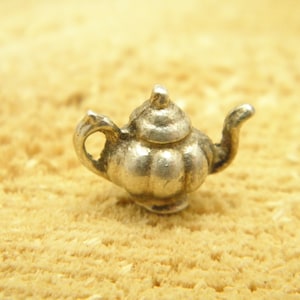 Antique / Vintage Sterling Silver Huge Teapot Charm for Bracelet or Pendant