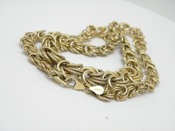 Vintage 9ct Gold Vermeil Thick Graduated Twist Ne… - image 10