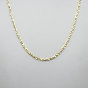Vintage 14ct Heavy Gold Rope Chain Necklace c1980 20 Inch