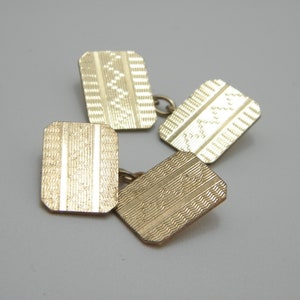 Vintage 12ct Gold FB Pair Of Cuff Links Chain Linked c1950 Cufflinks
