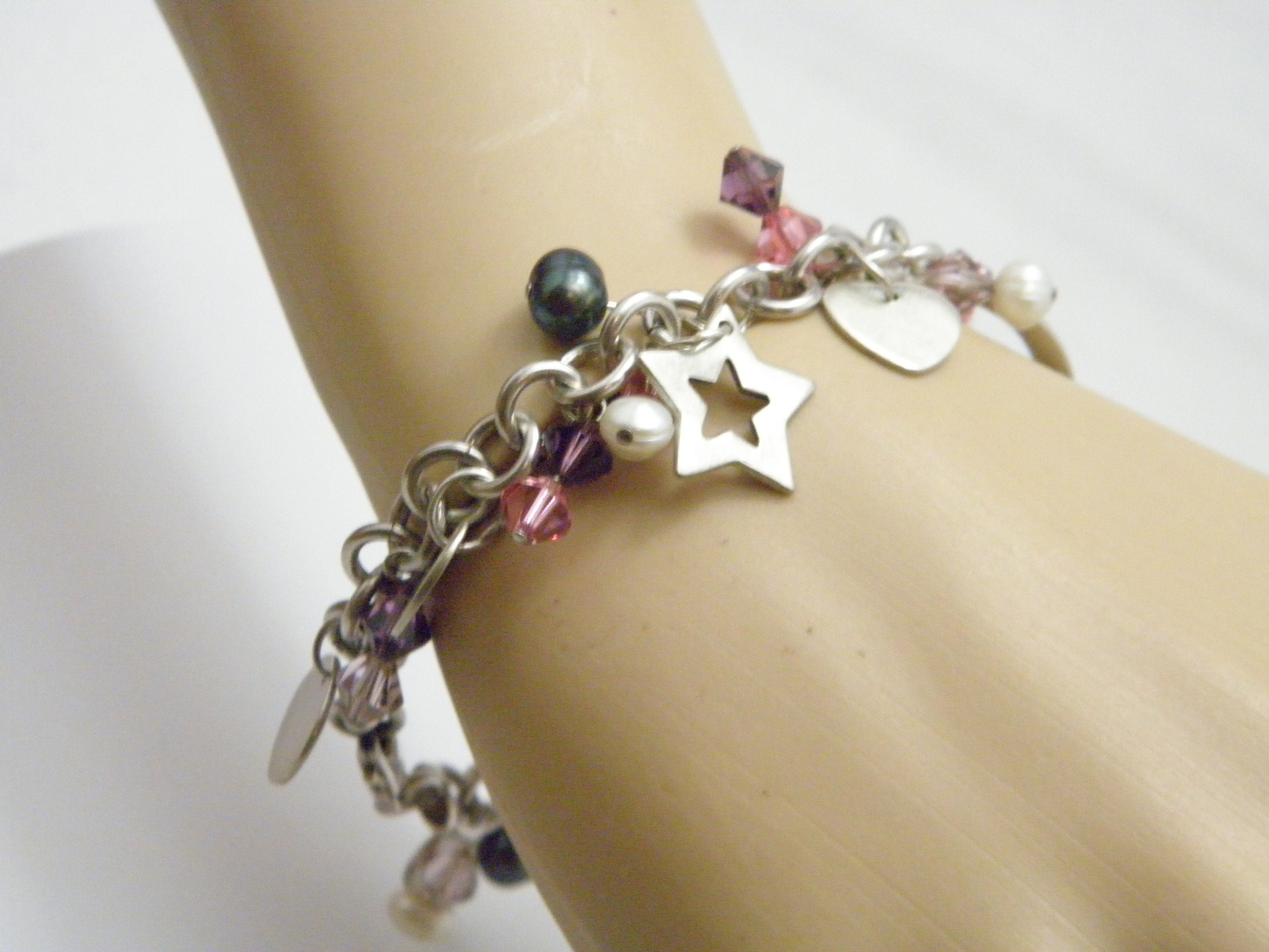 アクセサリー vintage silver925 star charm bracelet 925 Sterling Silver Charm Bracelet &Bangle for Women Couples