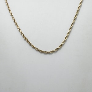 Antique 8ct Gold Heavy Twist Rope Chain Necklace 23 Inch 2.5mm Wide 11g