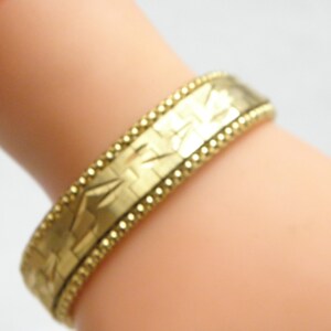 Vintage 18ct Gold GF Massive Panel Bracelet Cuff 7.25 Inch, 15mm Wide 42g 18K 750