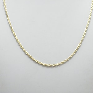 Vintage 9ct Gold Heavy POW Twist Chain Necklace 20 Inch 2.3mm Wide 6g