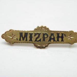 Antique 9ct Rose Gold Mizpah Lovers Brooch Pin c1870 Quality
