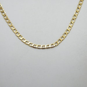 Vintage 9ct Gold Heavy Curb Necklace 20 Inch c1980 Quality Chain