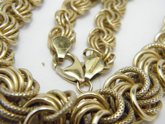 Vintage 9ct Gold Vermeil Thick Graduated Twist Ne… - image 8