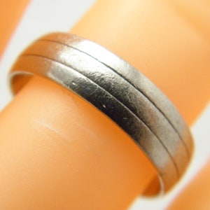 Vintage 950 Palladium Heavy Wedding Band Ring 6g 6mm Size W (US Size 11.25)