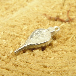 Antique / Vintage Sterling Silver Large Bellows Charm for Bracelet or Pendant