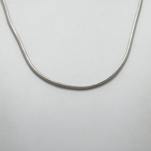 Vintage Sterling Silver Thick And Heavy Snake Chain Necklace 20 Inch 3mm Wide