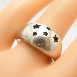 Handmade Sterling Silver Southern Cross Signet Ring Band Size Q (US Size 8.25) Heavy