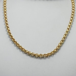 Antique 18ct Gold Massive Belcher Chain Necklace 30 Inch 5mm Wide Heavy 50g